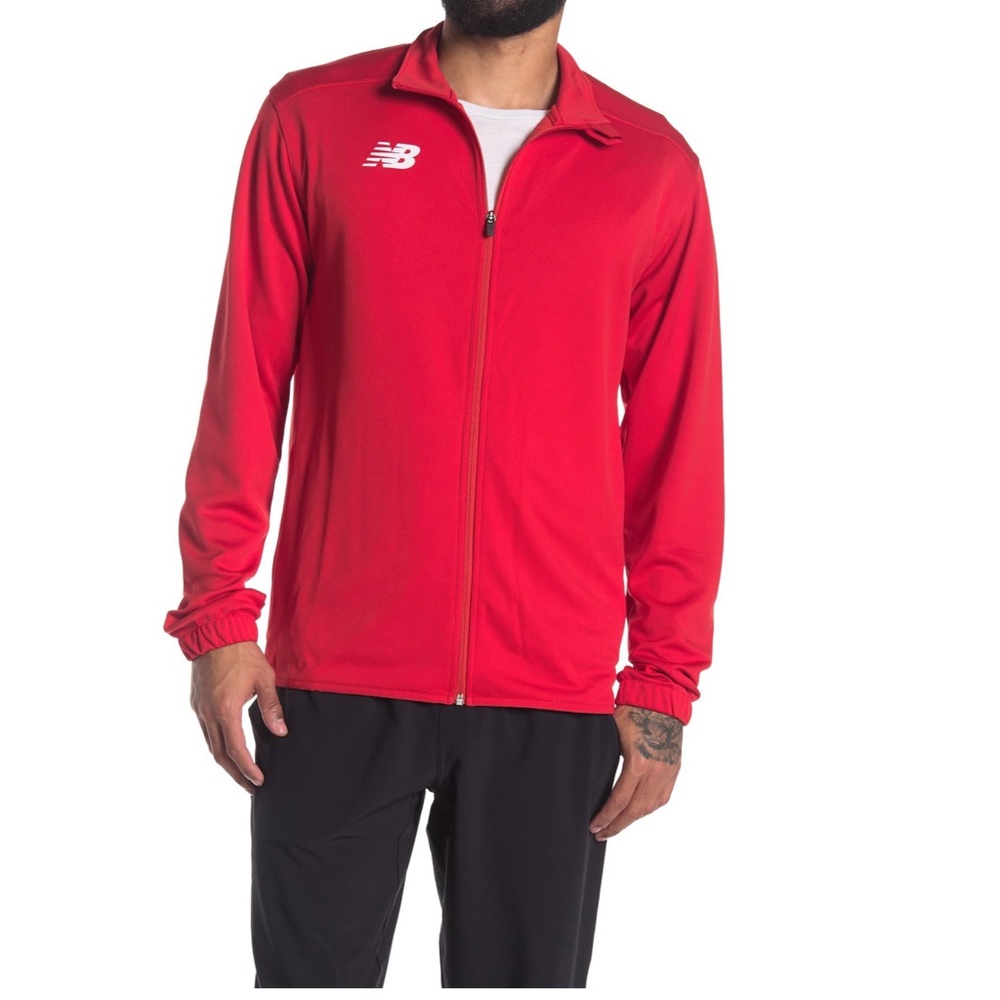 New Balance Logo Zip Training Jacket Red S